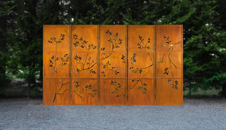 Tree & Branches Privacy Screens, Metal Garden Art, Metal Yard Art, Large Garden Art, Privacy Panels